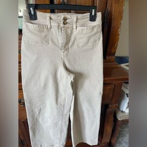 Francesca's Collections lite khaki Cropped Straight-Leg Pants